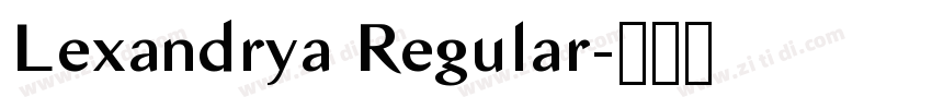 Lexandrya Regular字体转换